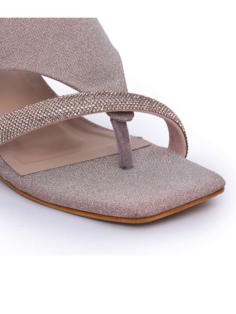 mauve pu slip on sandals - 21652906 -  Standard Image - 5