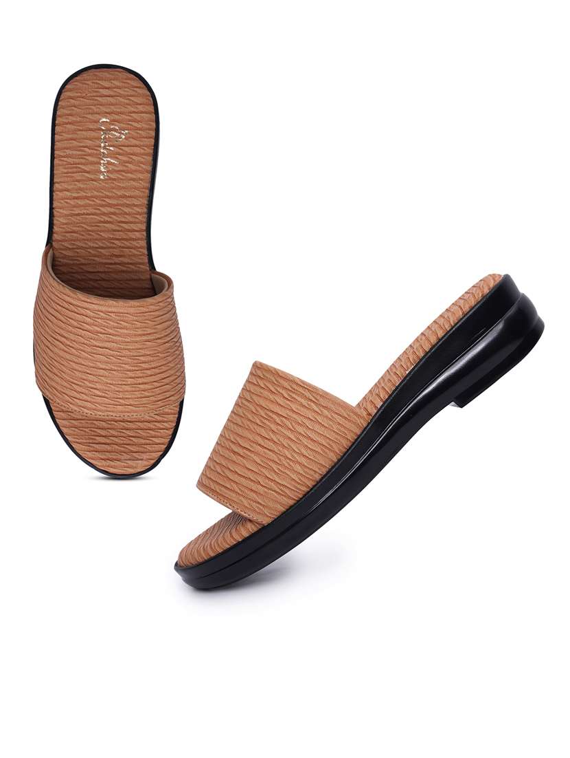 women textured slip on sandals - 21652907 -  Standard Image - 3