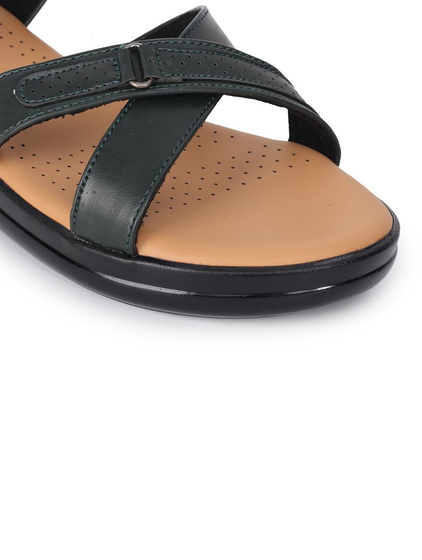 women black solid ankle strap sandal - 21652909 - Standard Image - 5