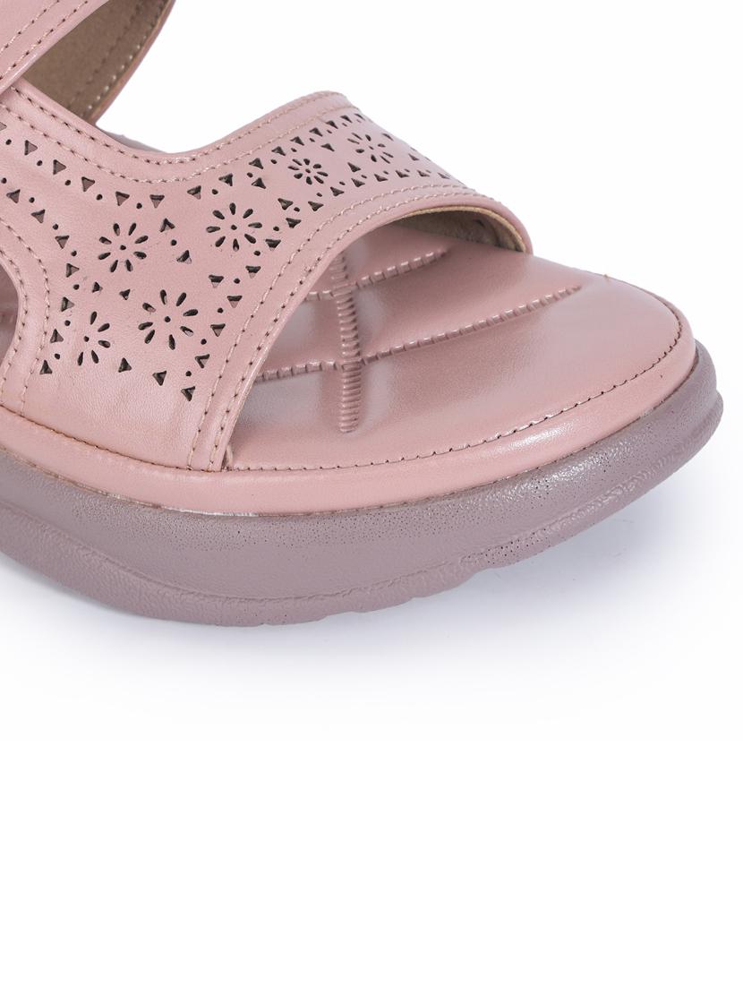 women peach cut work wedge - 21652916 - Standard Image - 5