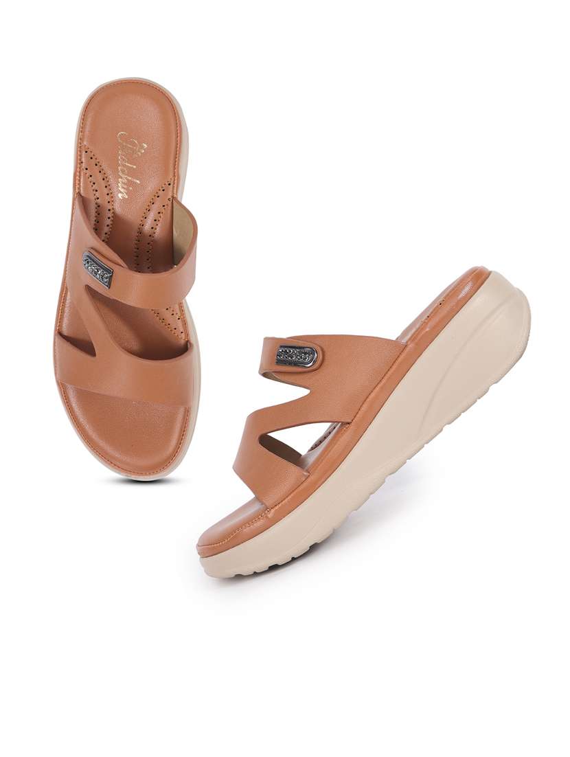 women solid slip on wedge - 21652920 -  Standard Image - 3
