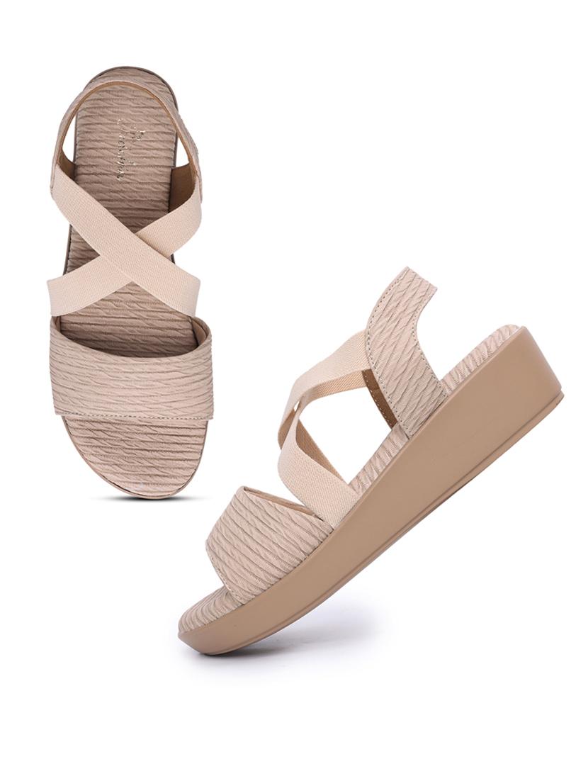 women solid back strap wedge - 21652924 - Standard Image - 3