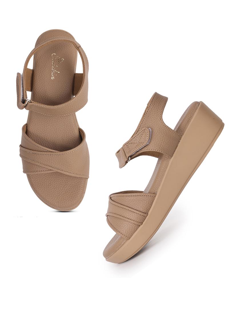 women solid ankle strap wedge - 21652928 - Standard Image - 3