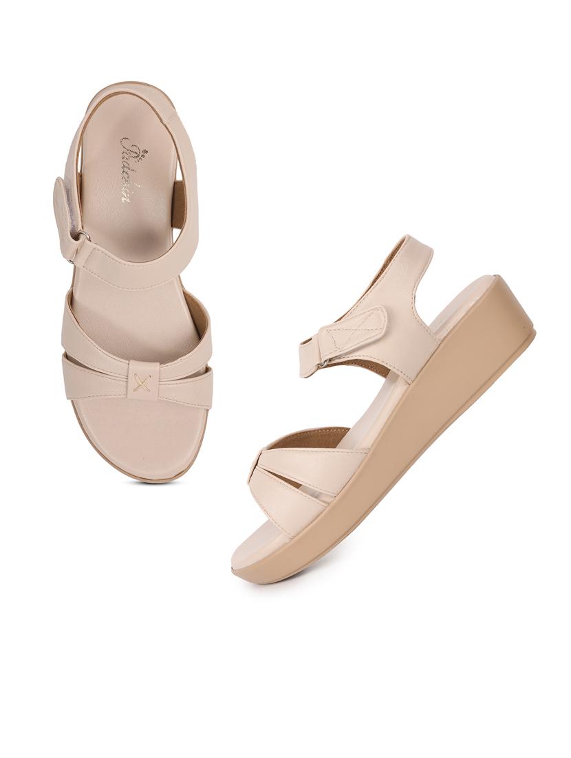 women solid ankle strap wedge - 21652935 - Standard Image - 3