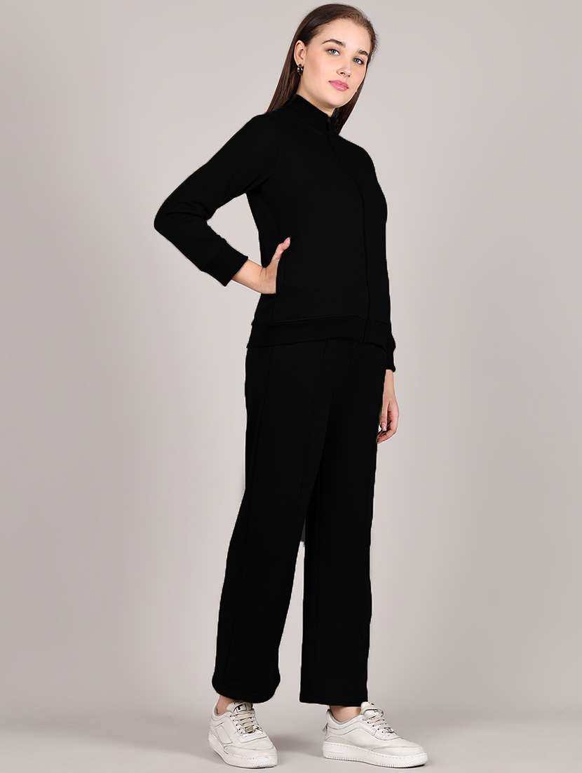 women solid long sleeves winter wear set - 21652953 - Standard Image - 3