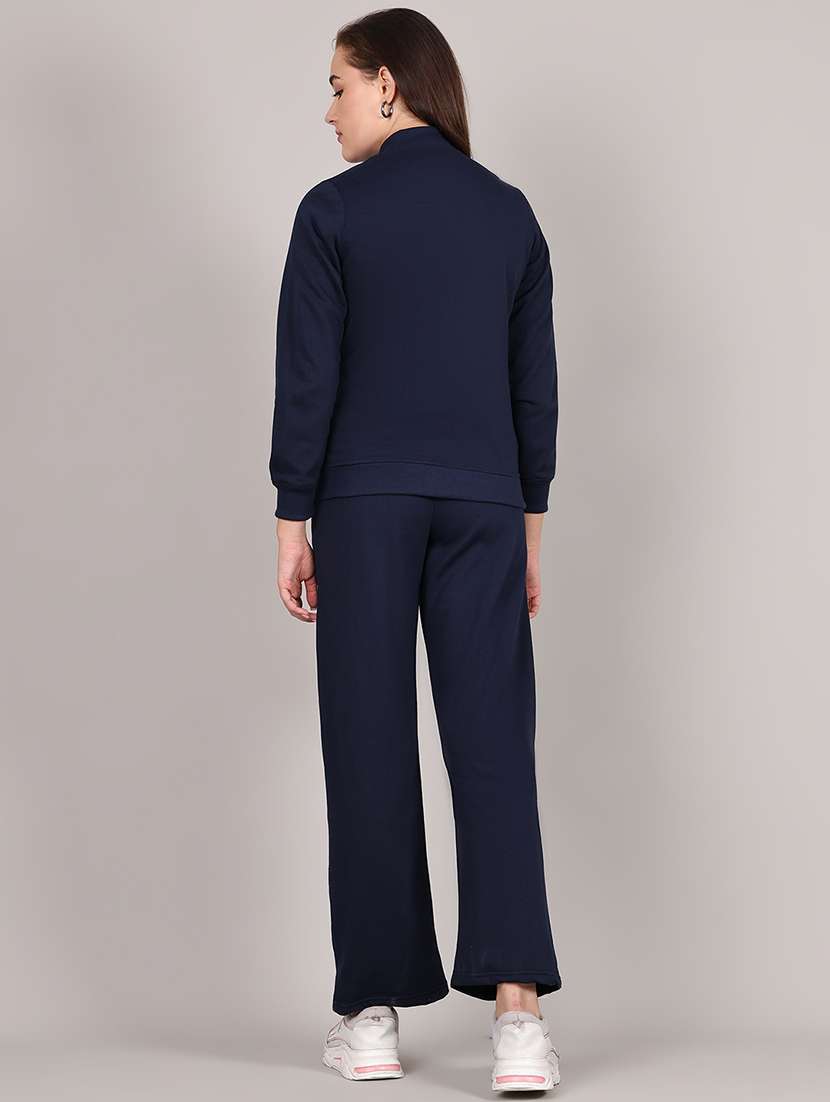 women solid long sleeve active wear sets - 21652954 - Standard Image - 3