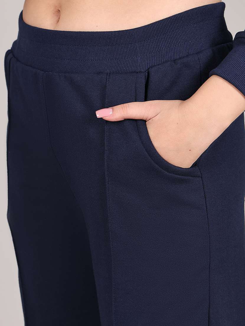 women solid long sleeve active wear sets - 21652954 - Standard Image - 5