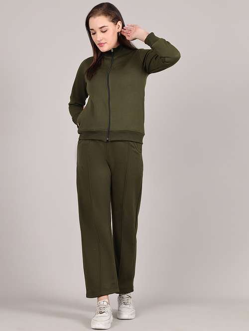 women solid long sleeve active wear sets - 21652956 -  Standard Image - 0