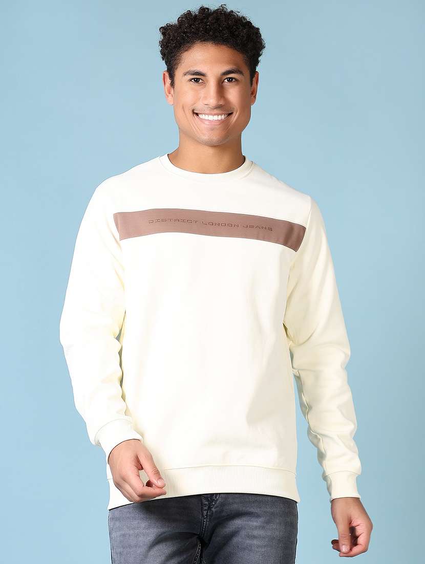 men color block long sleeve sweatshirt