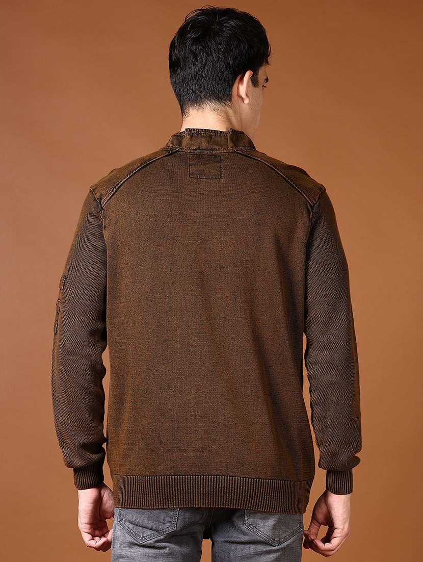 men self design long sleeve pullover - 21653124 -  Standard Image - 3