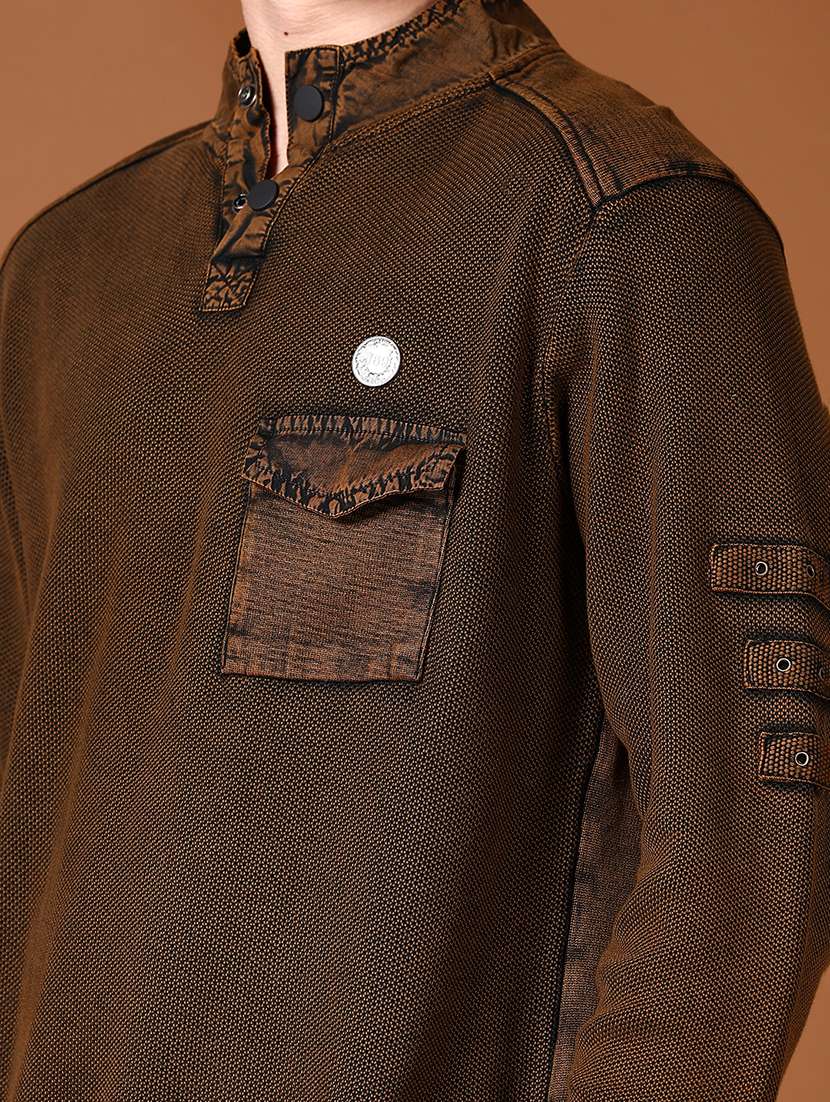 men self design long sleeve pullover - 21653124 -  Standard Image - 5