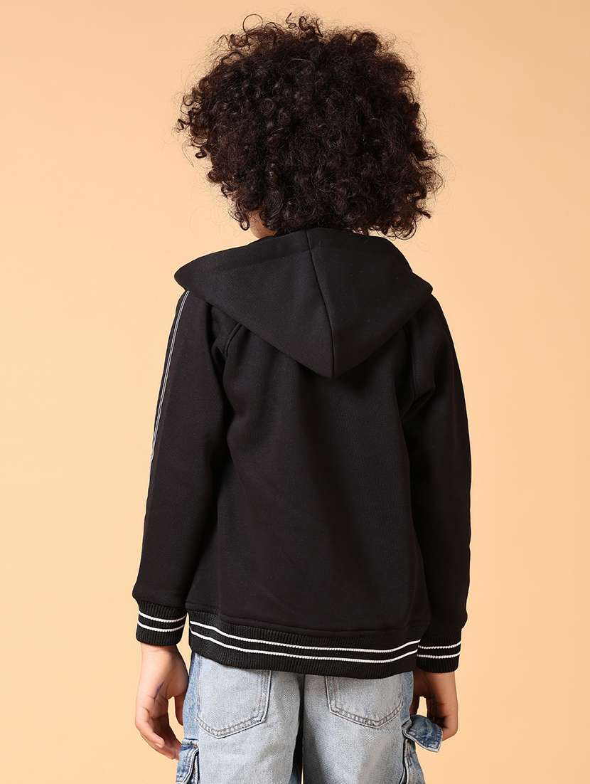 women solid hooded long sleeves jacket - 21653128 -  Standard Image - 3