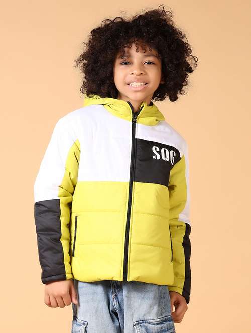 boys color block long sleeve quited jacket  - 21653135 -  Standard Image - 0