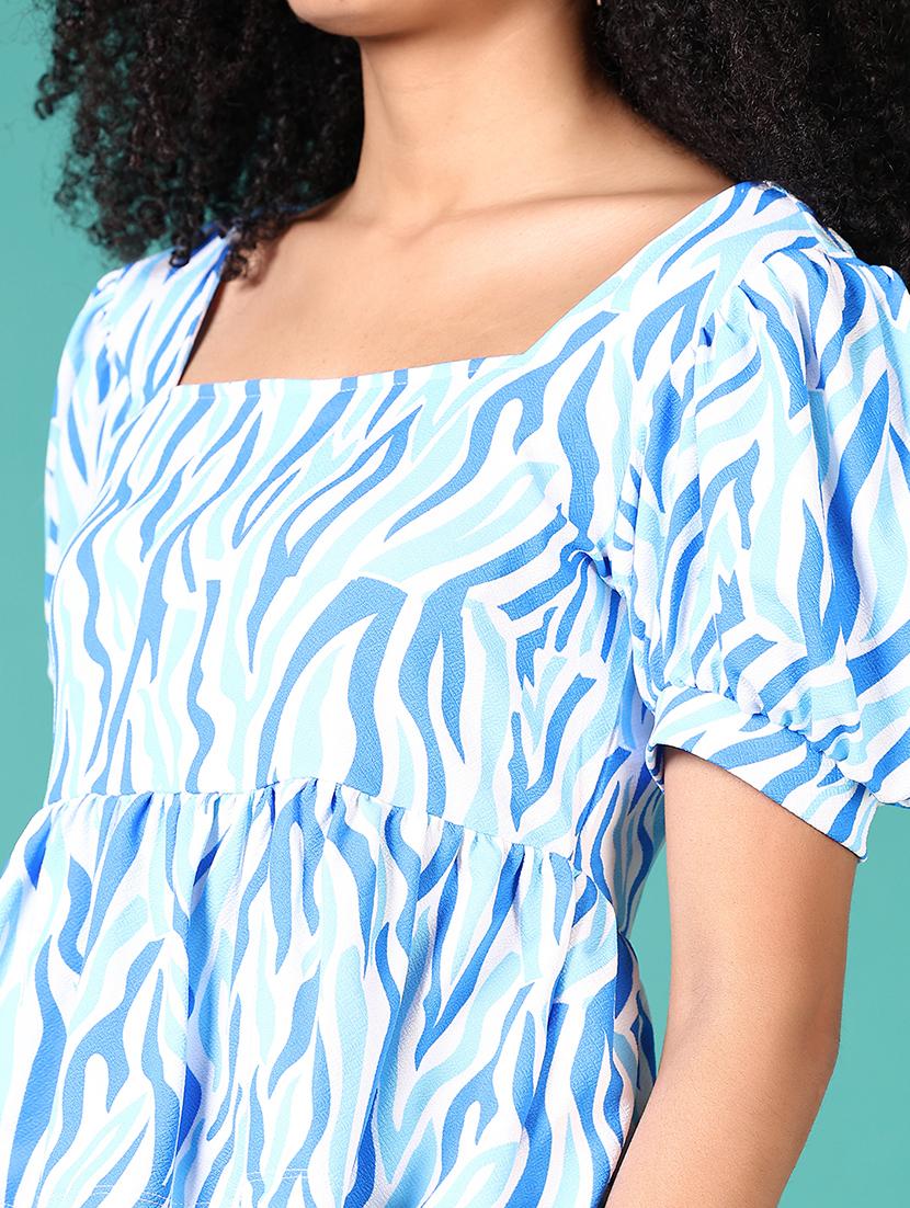 blue polyester regular top - 21653151 - Standard Image - 5