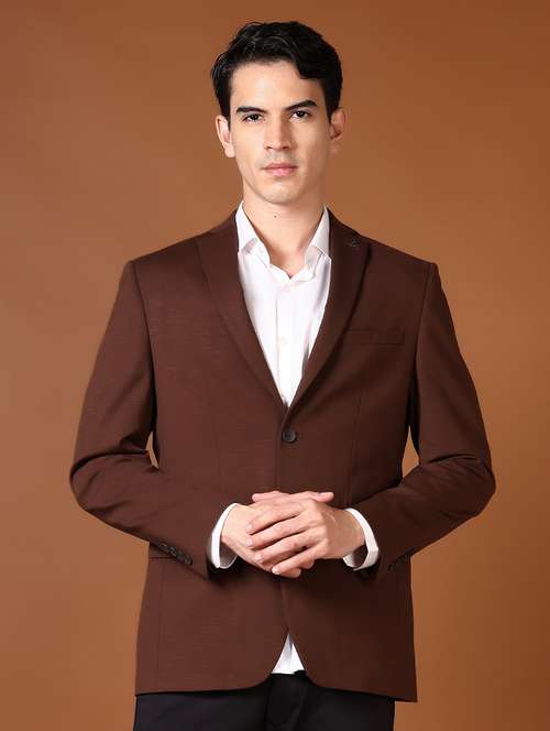 men solid long sleeve single breasted casual blazer - 21653218 -  Standard Image - 0