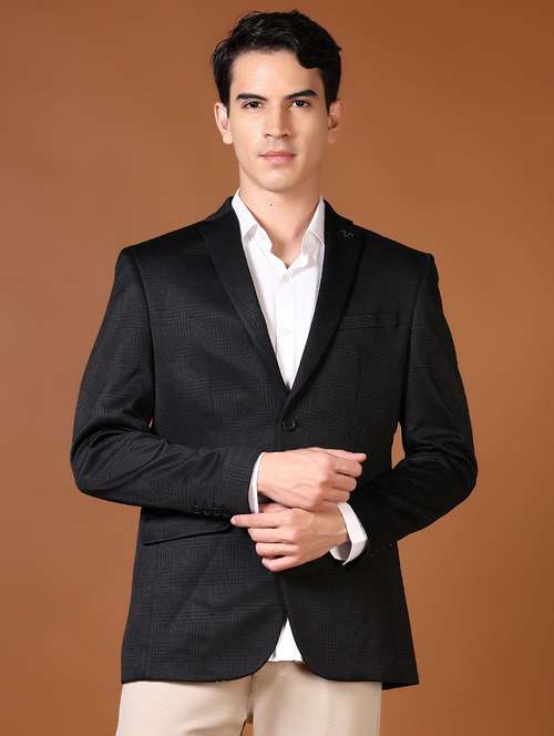 men solid long sleeve single breasted casual blazer - 21653220 -  Standard Image - 0