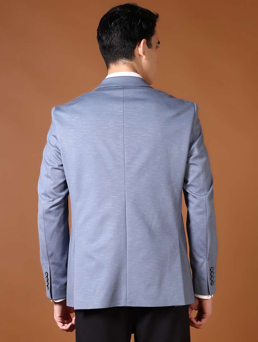men solid long sleeve single breasted casual blazer - 21653221 -  Standard Image - 3