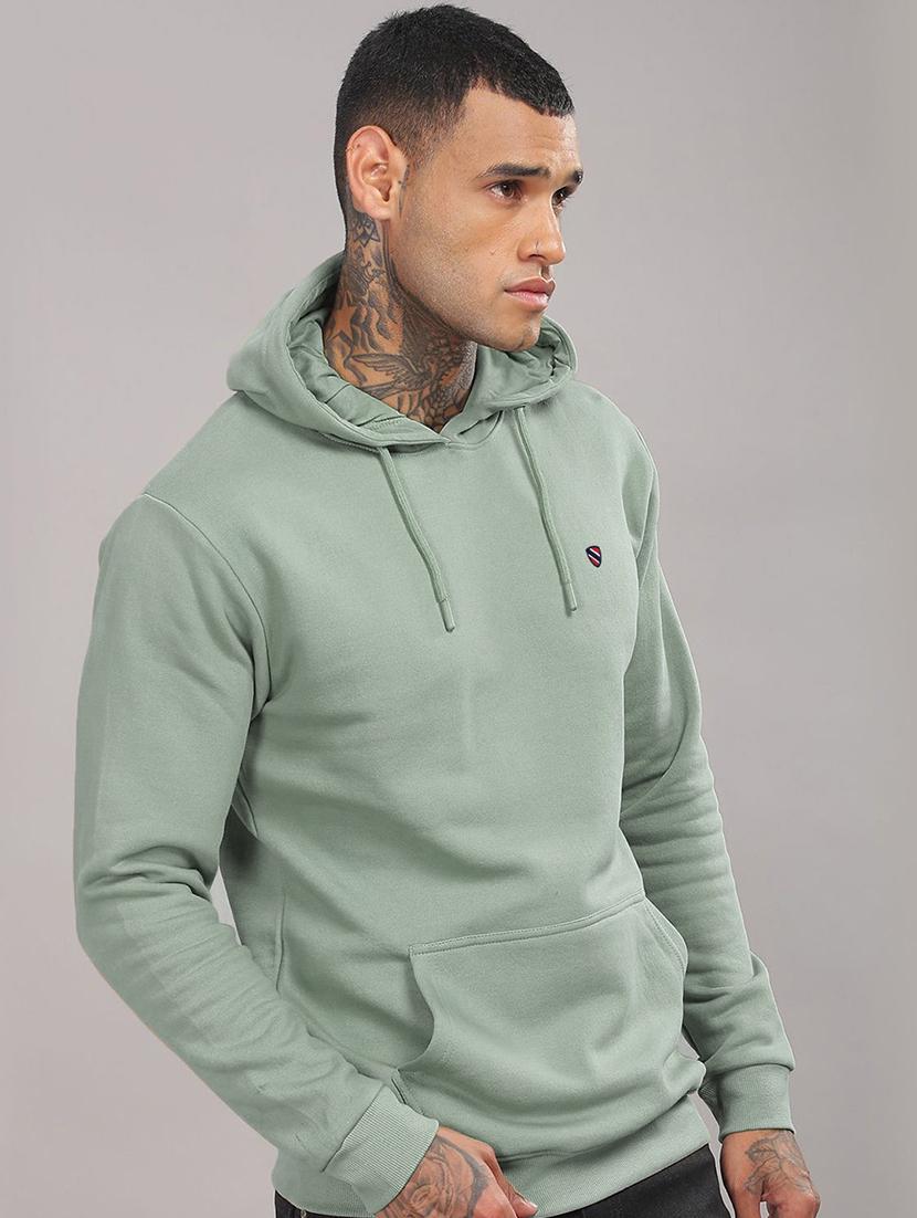 men plain regular fit hooded sweatshirt - 21653448 - Zoom Image - 0