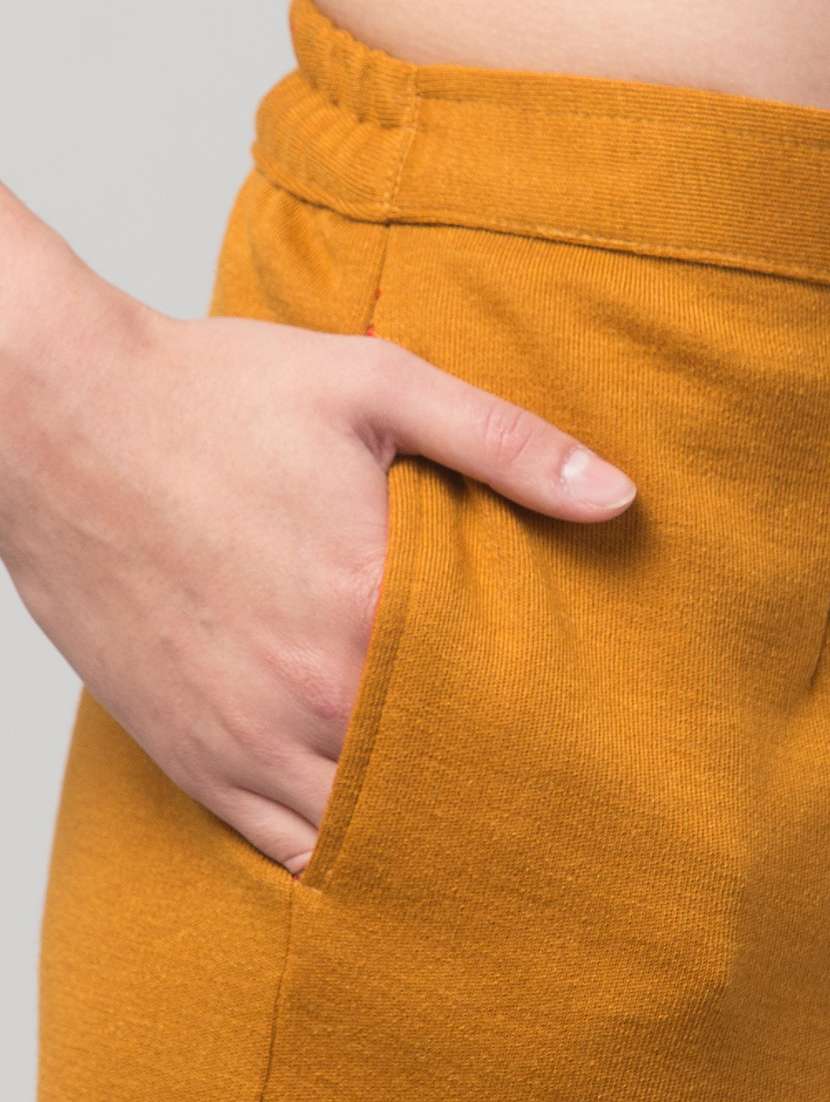 yellow wool trousers - 21659477 - Standard Image - 5