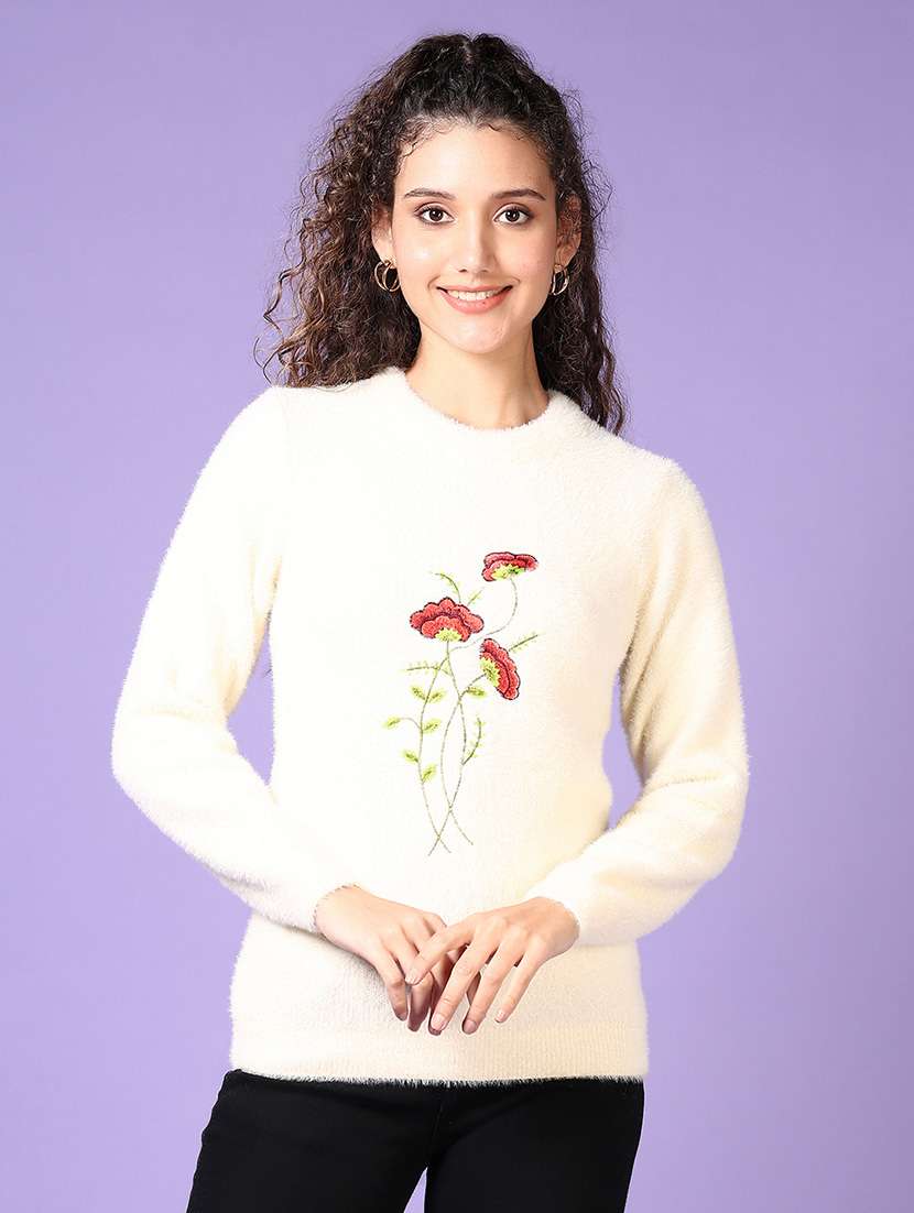 women self designed long sleeves pullover