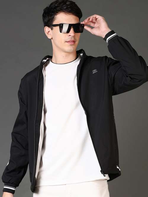 men long sleeves taped bomber jacket - 21659729 -  Standard Image - 0