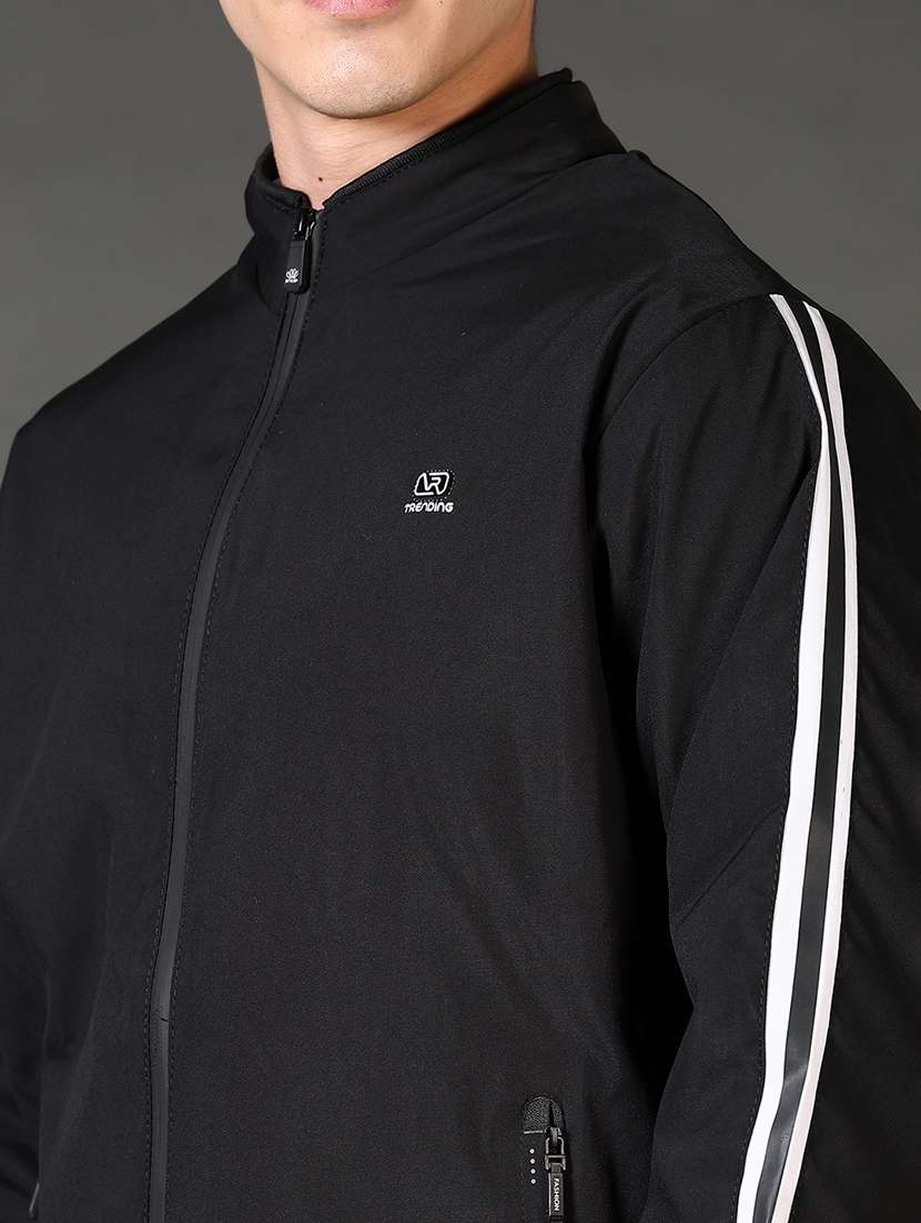 men long sleeves taped bomber jacket - 21659729 -  Standard Image - 5