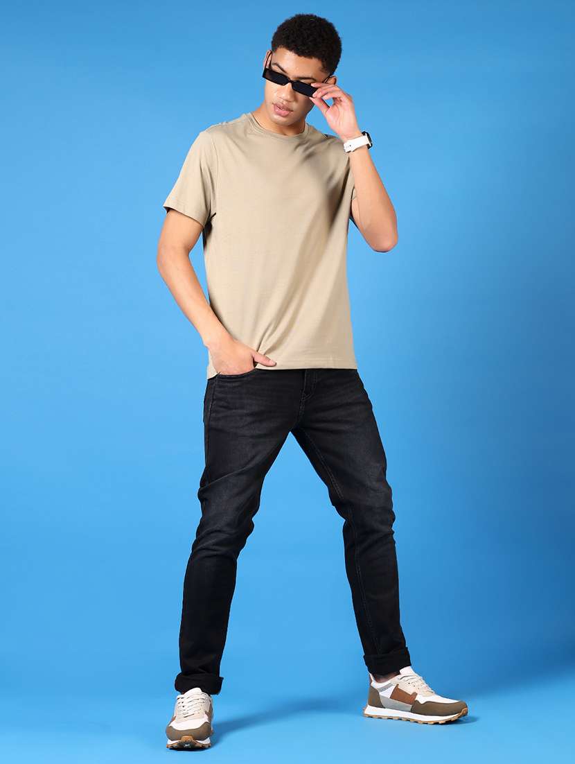 men solid short sleeve regular fit t-shirt - 21659748 - Standard Image - 3