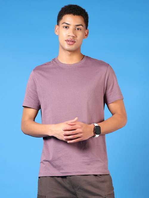 men solid short sleeve regular fit t-shirt - 21659749 -  Standard Image - 0