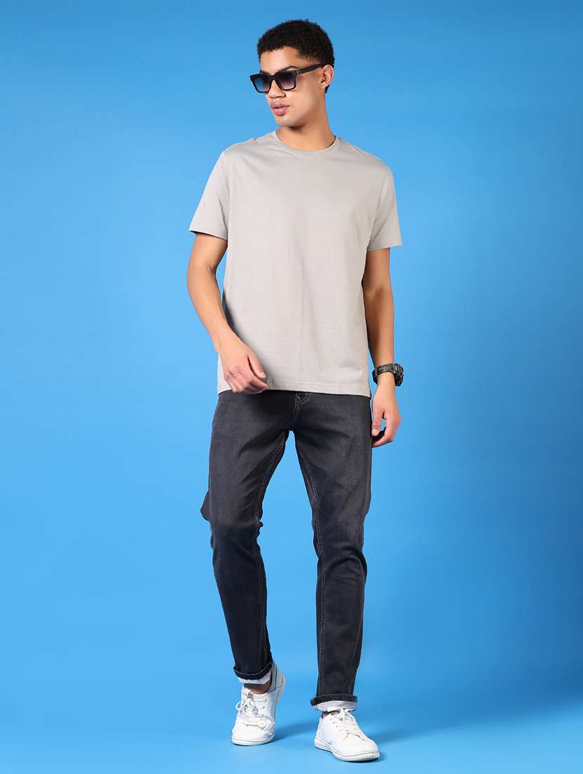 men solid short sleeve regular fit t-shirt - 21659750 - Standard Image - 3