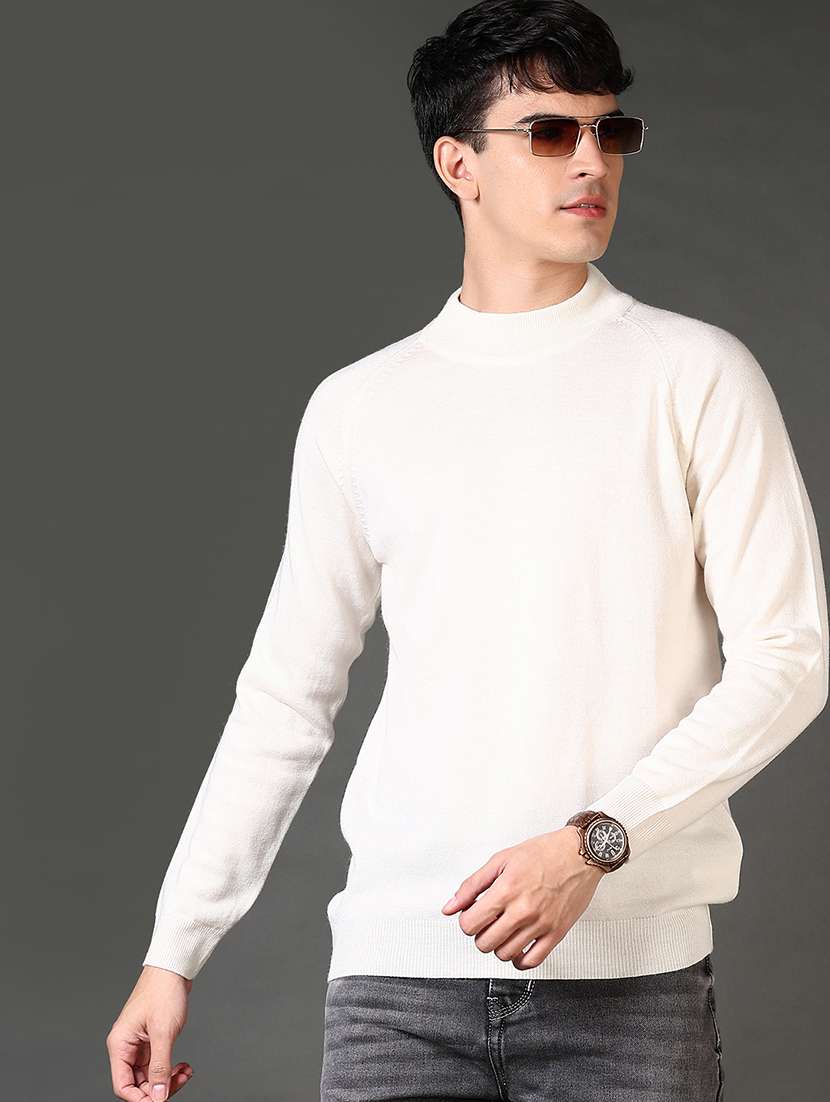 men long sleeves self design pullover