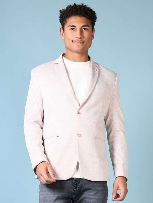 men solid single breasted casual blazer - 21659782 -  Standard Image - 0