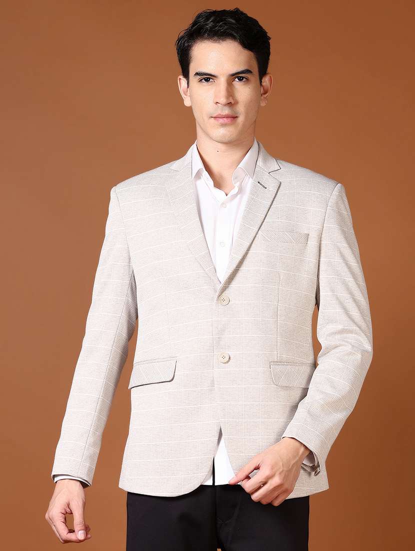 men long sleeve single breasted casual blazer