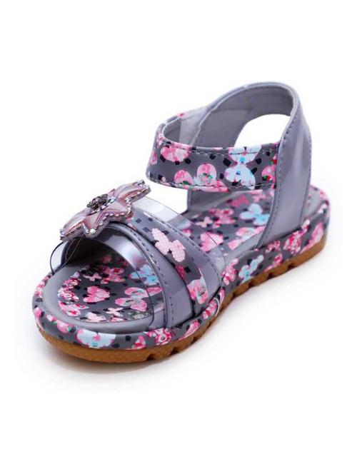 girls grey printed sandals - 21660070 -  Standard Image - 0