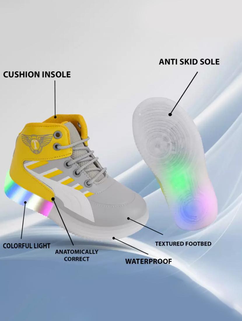 kids color block lace up sports shoes - 21660141 - Standard Image - 3