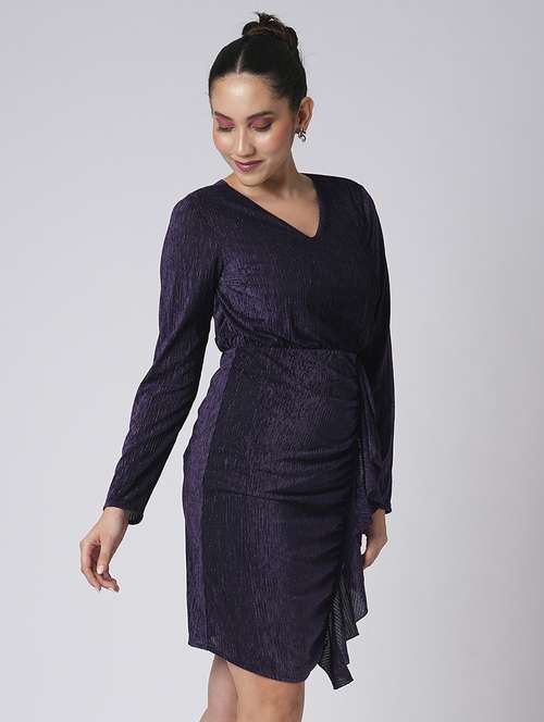 women self designed long sleeves bodycon dress - 21660779 - Standard Image - 0