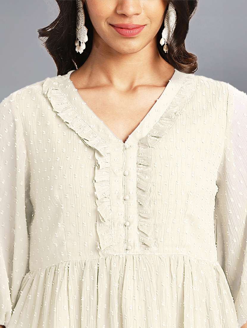 women three quarter sleeve ethnic co-ord set - 21660824 -  Standard Image - 5