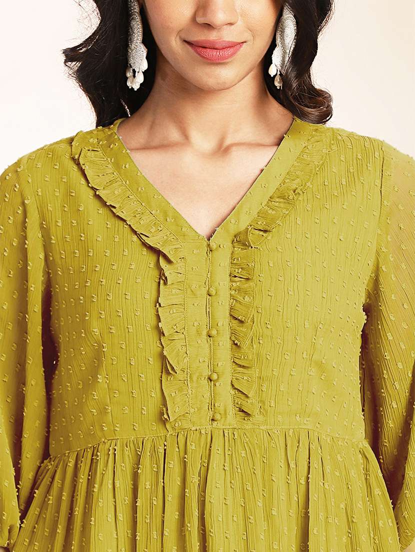 women three quarter sleeve ethnic co-ord set - 21660826 - Standard Image - 5