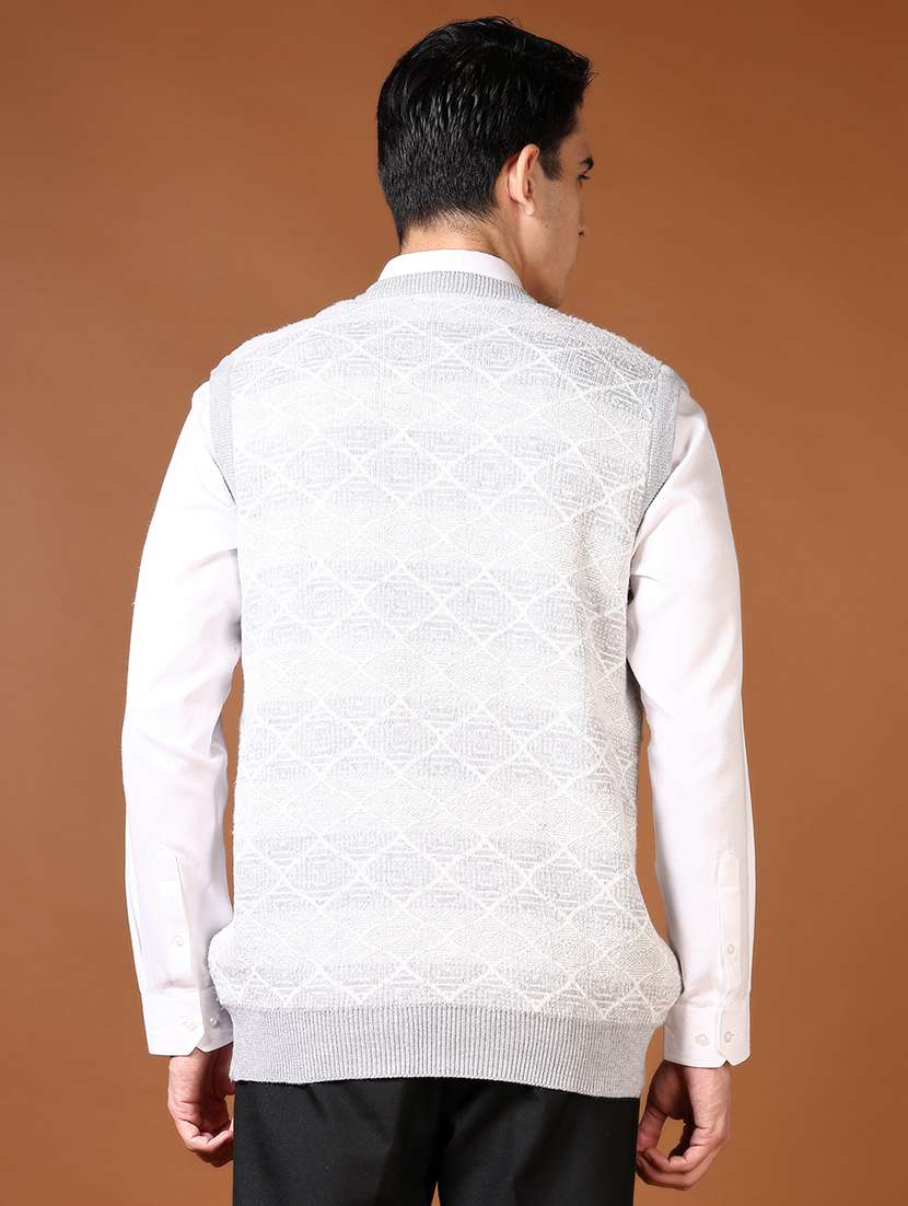 men self design sleeveless pullover - 21661063 -  Standard Image - 3