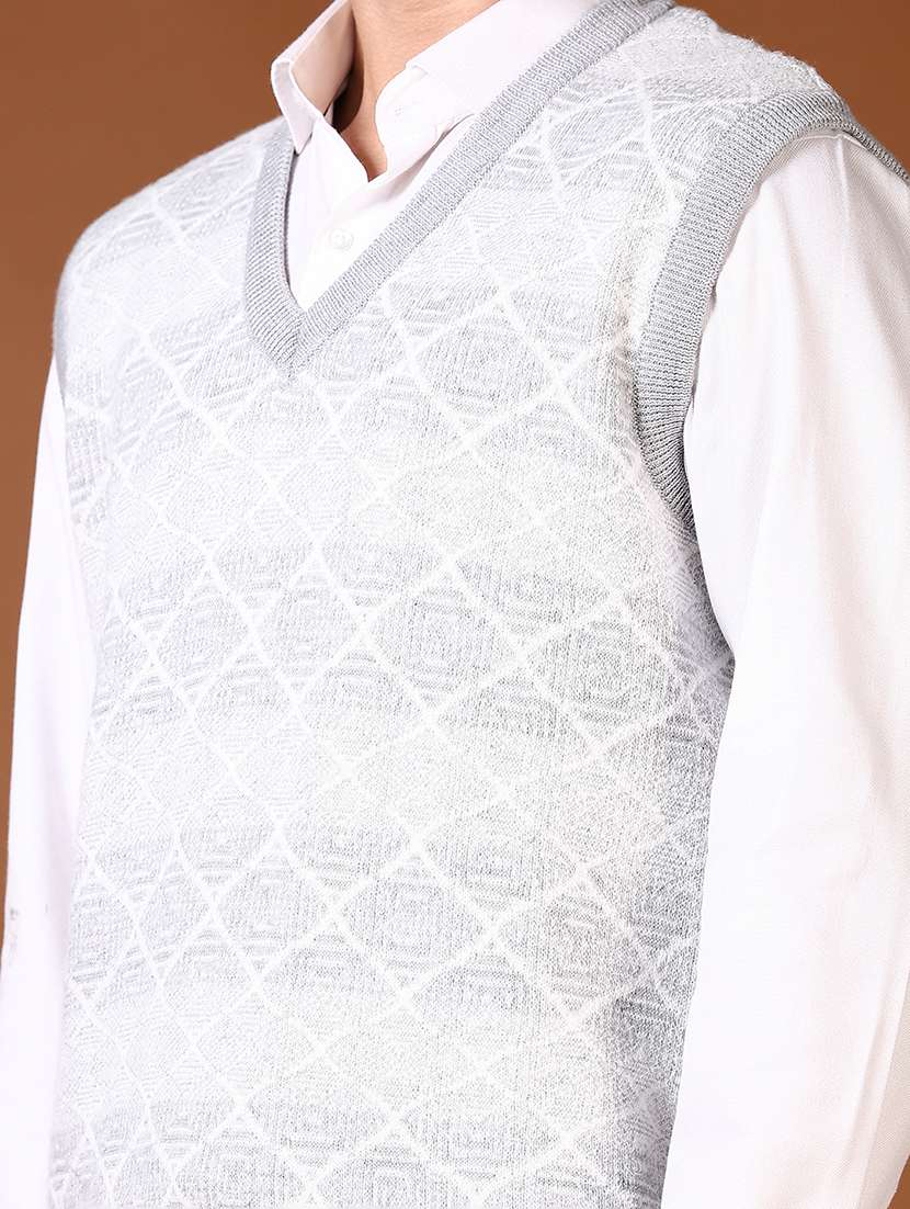 men self design sleeveless pullover - 21661063 -  Standard Image - 5