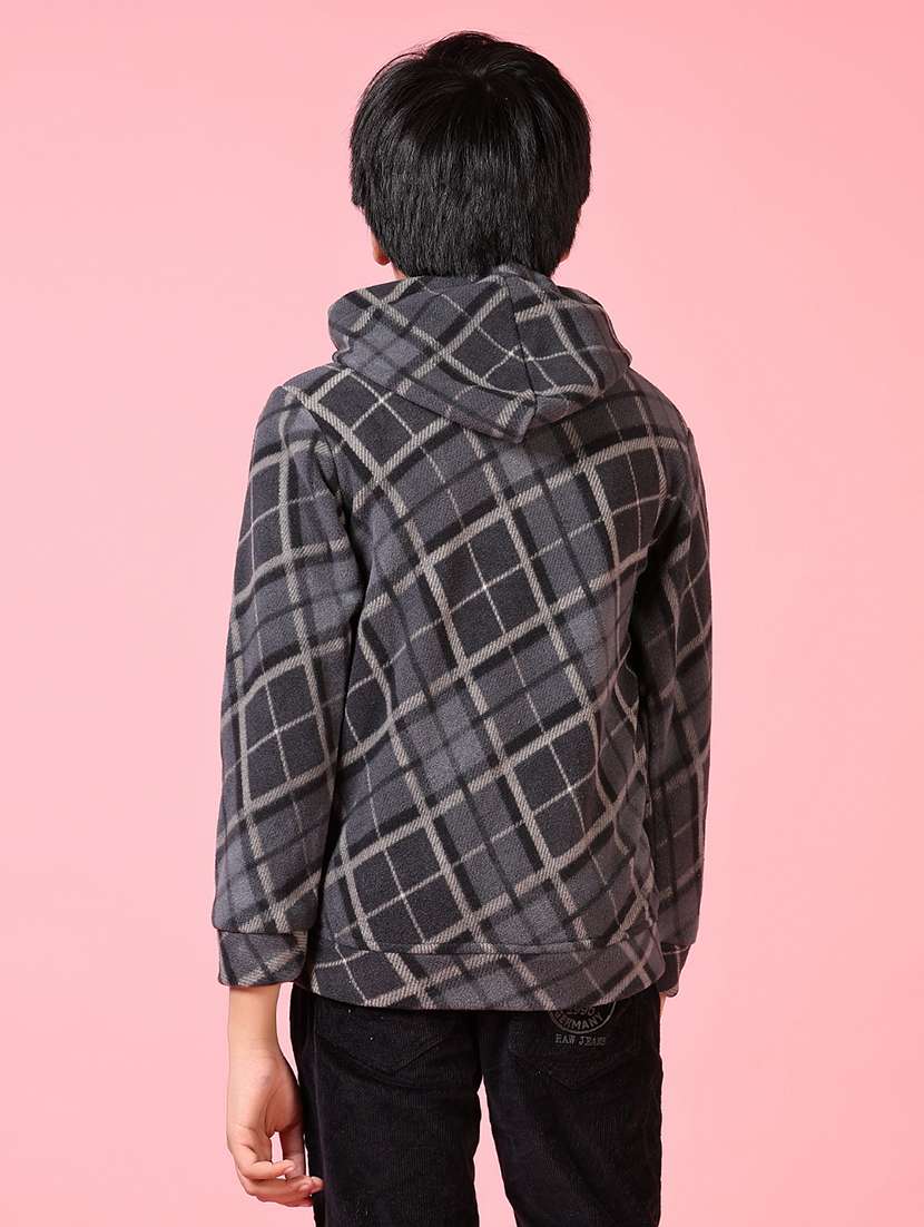 boys long sleeves checkered sweatshirt - 21661084 -  Standard Image - 3
