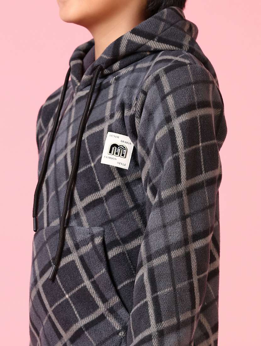 boys long sleeves checkered sweatshirt - 21661084 -  Standard Image - 5