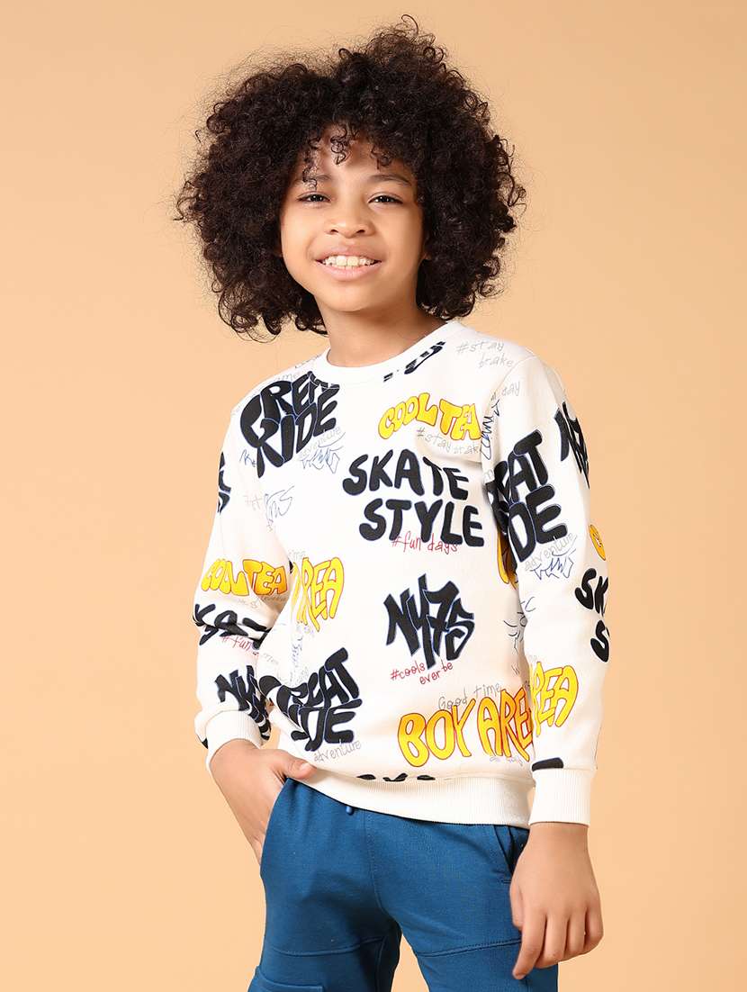 boys long sleeves printed sweatshirt