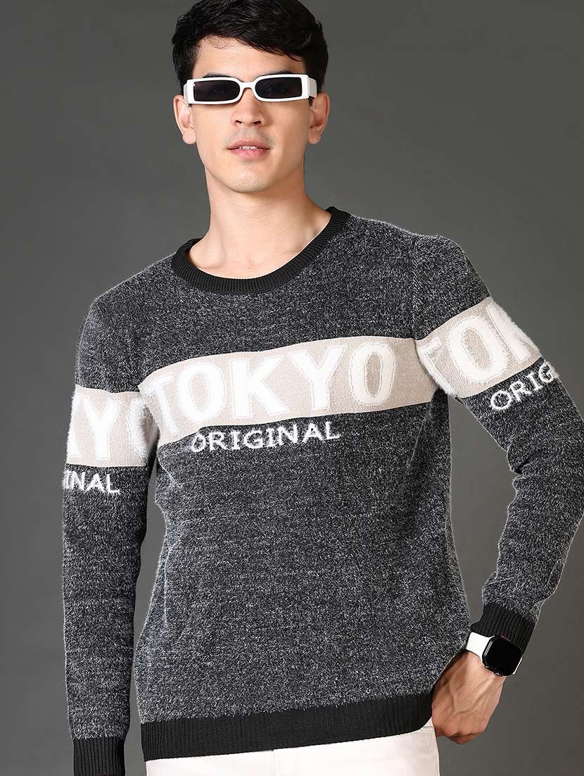 men acylic long sleeve pullover