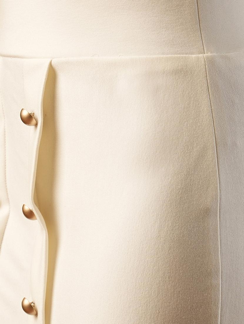 globus women off white fancy button detail mid-rise mini pencil party skirt - 21661201 - Standard Image - 5