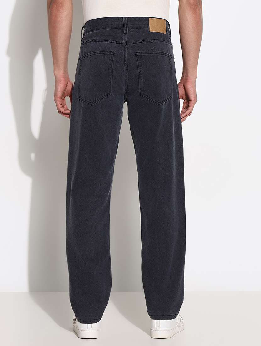 men mid rise straight fit plain denim jean - 21661332 -  Standard Image - 3