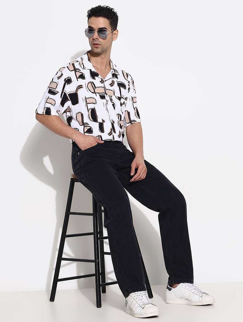 men mid rise straight fit plain denim jean - 21661333 -  Standard Image - 5