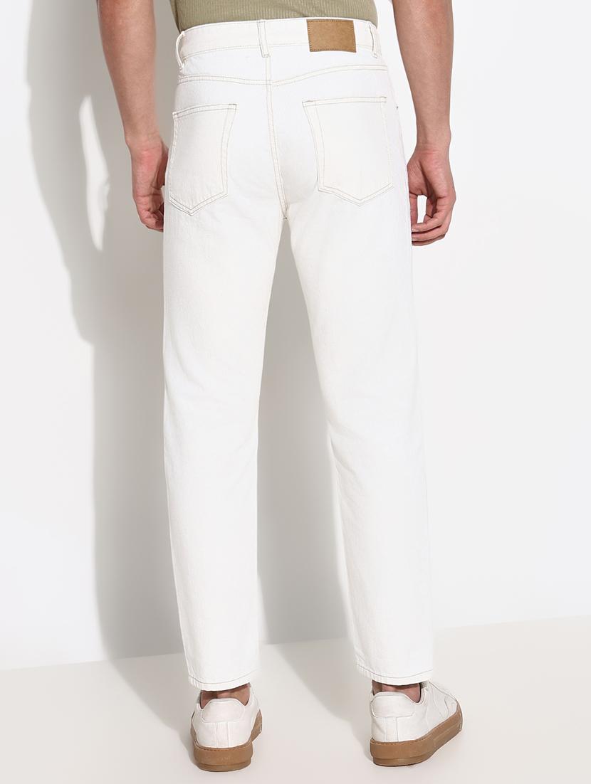men mid rise straight fit plain denim jean - 21661334 - Standard Image - 3