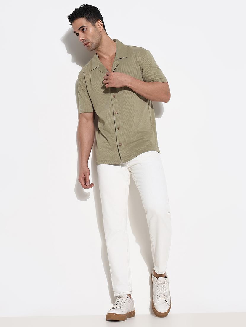 men mid rise straight fit plain denim jean - 21661334 - Standard Image - 5