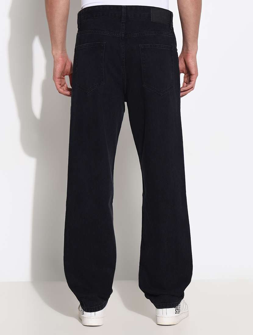 men mid rise straight fit plain denim jean - 21661335 -  Standard Image - 3