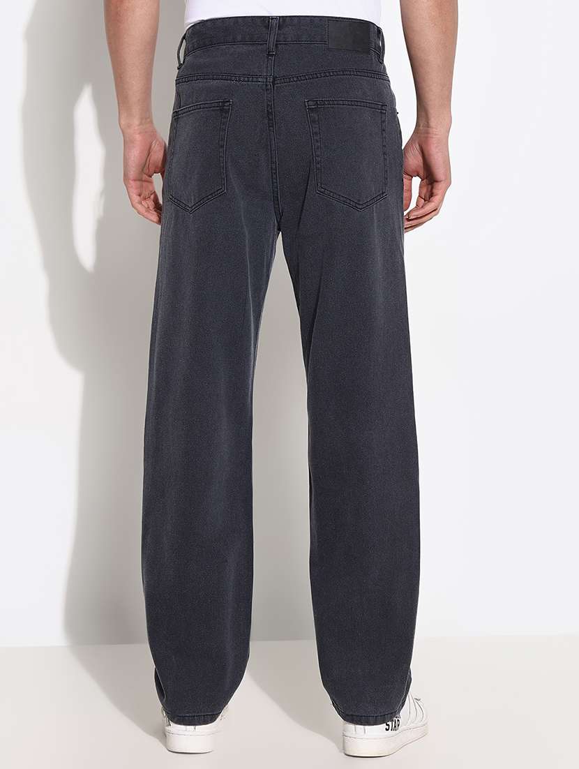 men mid rise straight fit plain denim jean - 21661337 - Standard Image - 3